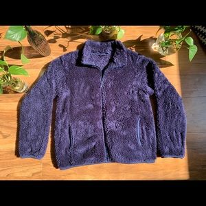Uniqlo Navy Teddy Jacket
